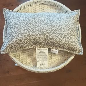 Hampton Bay Gray & Cream Animal Print Outdoor Patio Accent Pillow, NWT